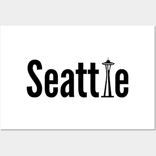 Seattle with space needle Posters and Art